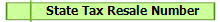 State Tax Resale Number
